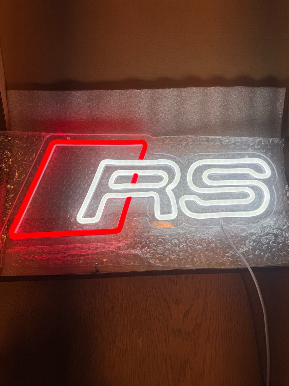 Audi RS LED Sign – 3 Mode Lighting Desk or Wall Display‎